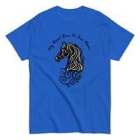 Image 3 of Unisex classic tee, My Heart Runs On Four Hooves Horse Tee