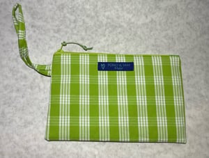 Image of Lime green zipper clutch 
