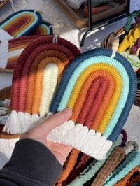 Image 1 of Macrame Rainbow Wallhanging