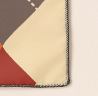 Image 2 of 16"×72" Gingham Autumn Pattern Scarf with Dark Grey Hem