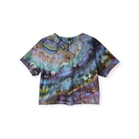 Image 1 of XS Crop Tee in Rustic Earthy Agate Ice Dye