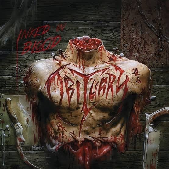 Image of Obituary. Inked in blood