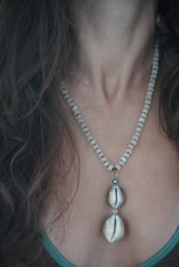 Image 2 of Ocean Worn- Necklace (double shell)