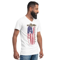 Image 2 of Unisex Veteran V-Neck T-Shirt