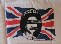 Image 1 of Sex Pistols flag logo tshirt band tee