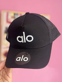 Image 1 of Black and white logo hat