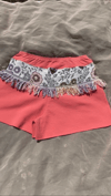 Spring Tapestry Pink Sweat Shorts, 30”-36” waistband