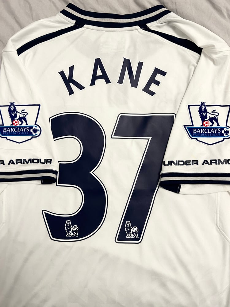 Image of Tottenham Hotspur “KANE 37” 2013/14 Home Shirt + PL patches (M)