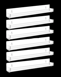 6 Tier Polish Wall Mount Stands
