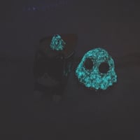 Image 10 of Tuxedo cat glow in dark ghost ring holder ceramic figurine