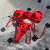 Image 2 of 3D Rose Bandeau Bikini