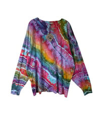 Image 5 of XXL Unisex Adult Soft Long Sleeve Tee in Euphoria Geode Ice Dye
