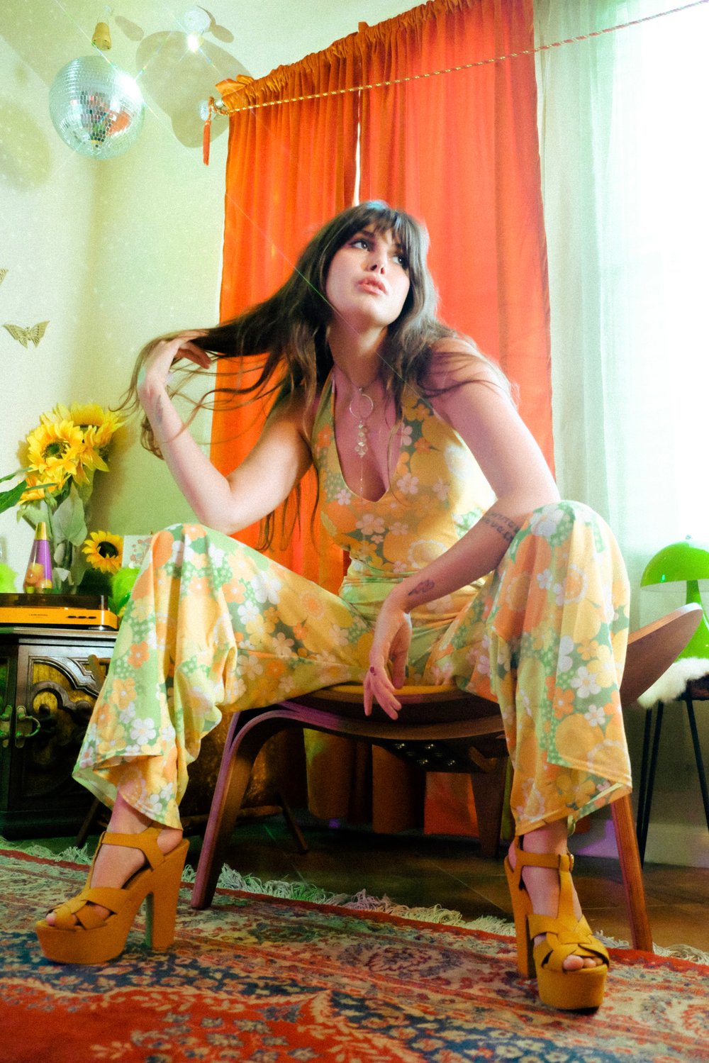 Boogie Wonderland Jumpsuit In Get Back Green