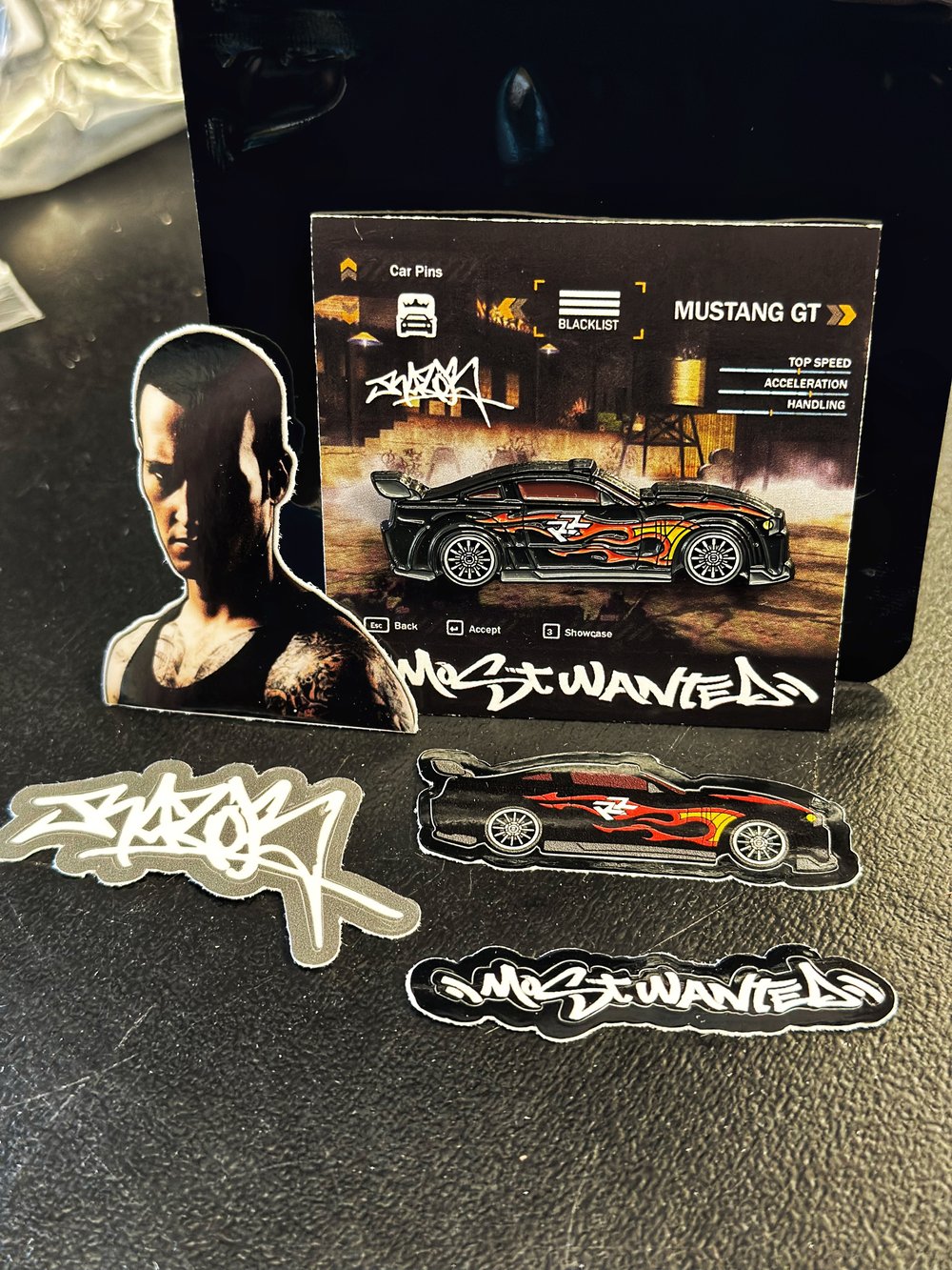 Razor's Blacklist Mustang Pin