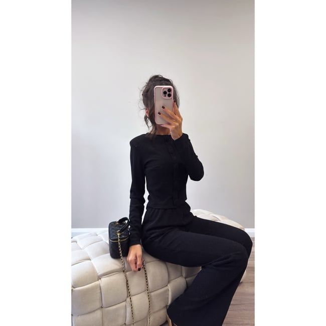 Glitter Button Up Two Piece Set 