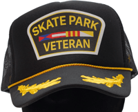 Image 2 of Skatepark Veteran Trucker Hat (Gold Leaves)