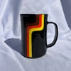 Retro Black Rainbow Ceramic Mug
