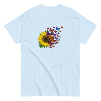 Image 5 of Unisex classic tee, Petals and Painted Wings Sunflower & Butterfly Tee