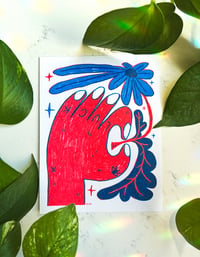 LUCKY FLOWER Risograph Print