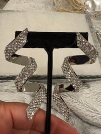 Image 1 of Crystal Zig Zag Earrings 