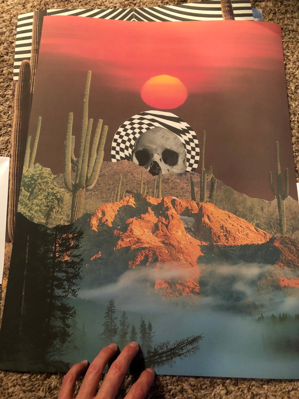 Trippy sunset poster 
