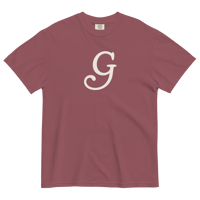"G" Tee in Rhubarb
