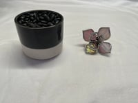 Image 3 of Mini pink and clear iridized potted succulent 