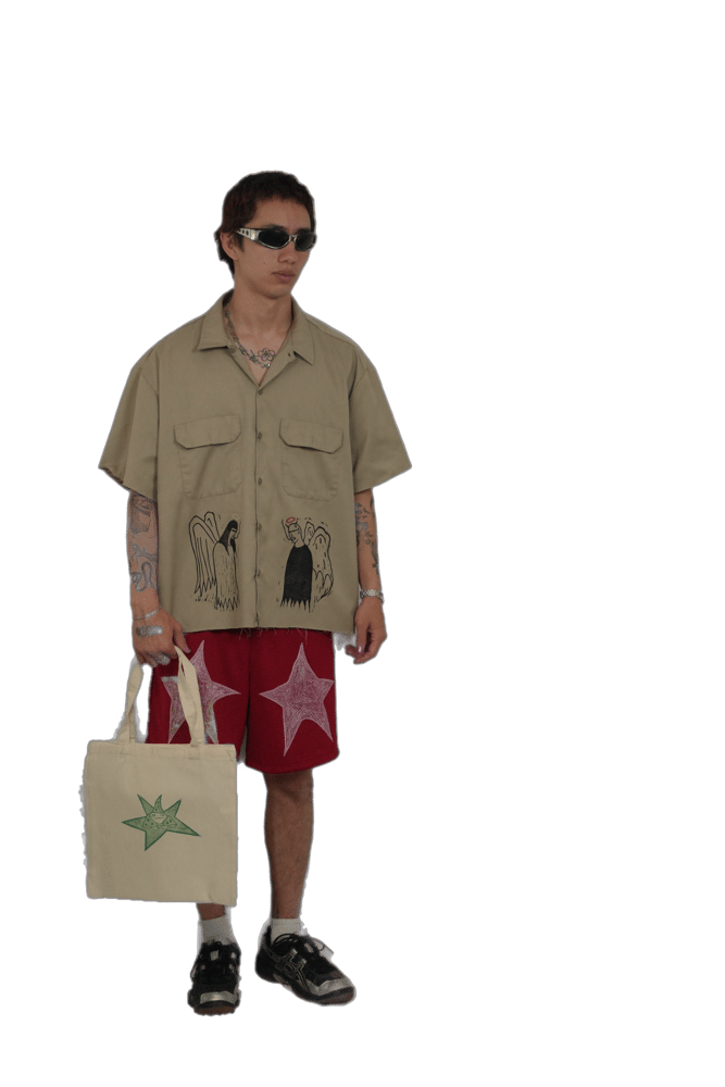 1/1 forbidden lovers dickies button down