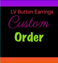 LV Button Earrings