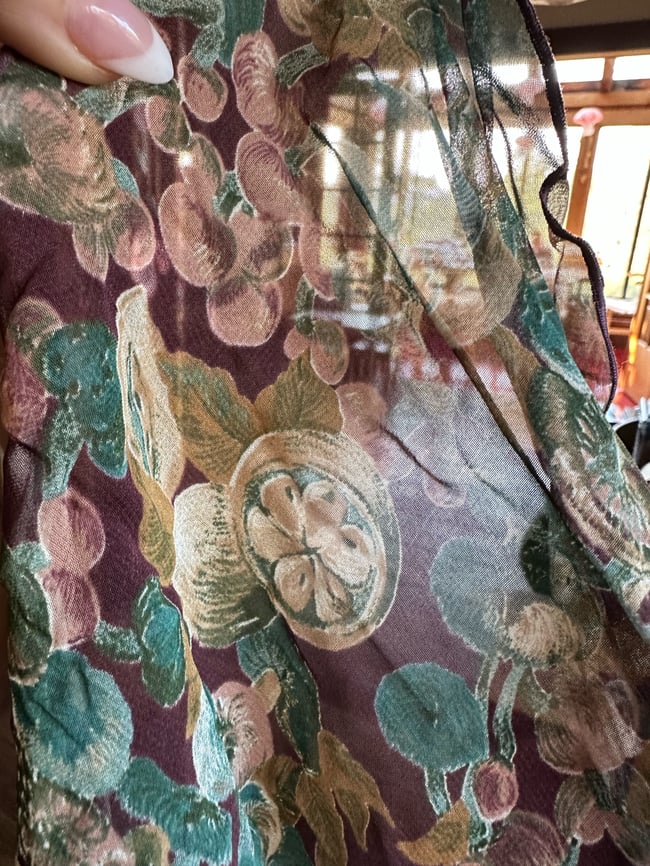 1970s Koos van den Akker chiffon low back bohemian dream dress 