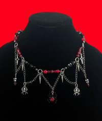 Spiders In Spikes Necklace