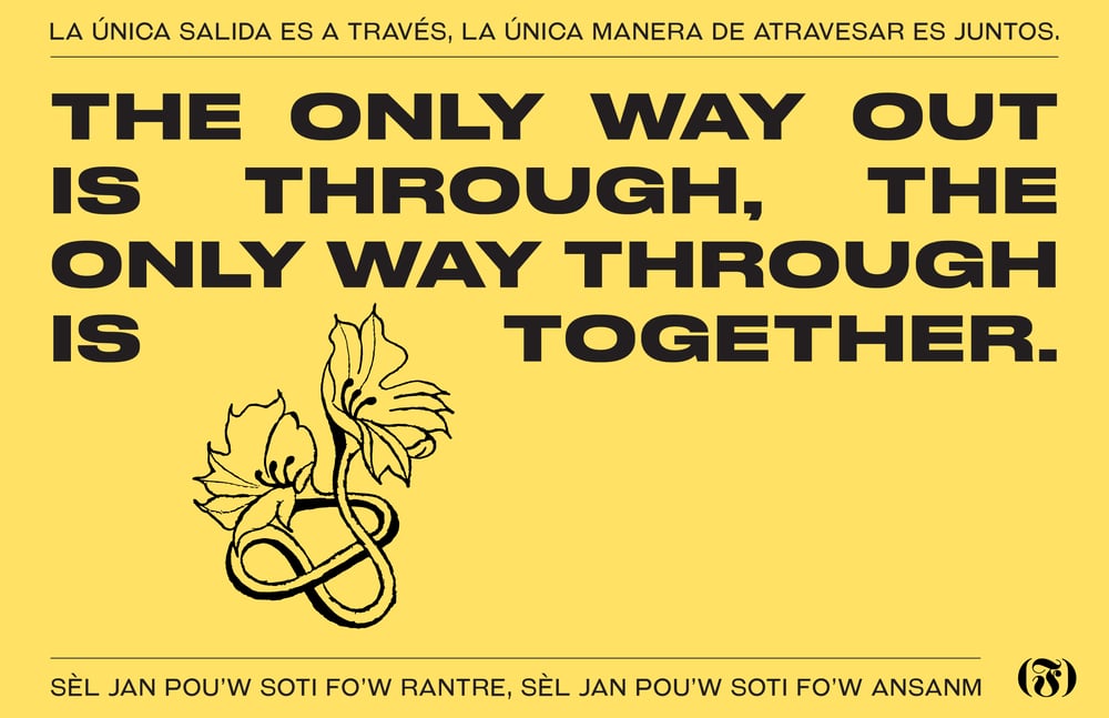 Image of "the only way through" poster
