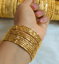 Image 2 of 12 Pieces Gold Plated Bangles Set_GPB_1201