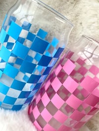 Image 3 of Matching Checkered Glass Cans