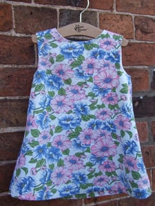 Image of Vintage Retro 50s Fabric Baby Girl Shift Dress 12-18 m 