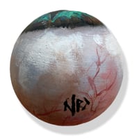 Image 3 of “CAT EYE” AVRYLIC PAINTED WOODEN BALL 