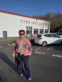 Image 2 of Wanderlust - Velvet evil eye protection jacket - Light pink 6- 14