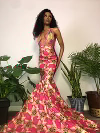 Image 4 of “Star” Pink African Print Mermaid Dress