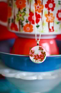 Image of Red Daisy Necklace