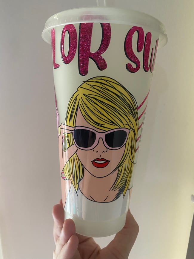Taylor Swift glow in the dark cold cup