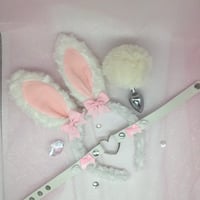 Fuzzy white bunny PetPlay set 🐰 