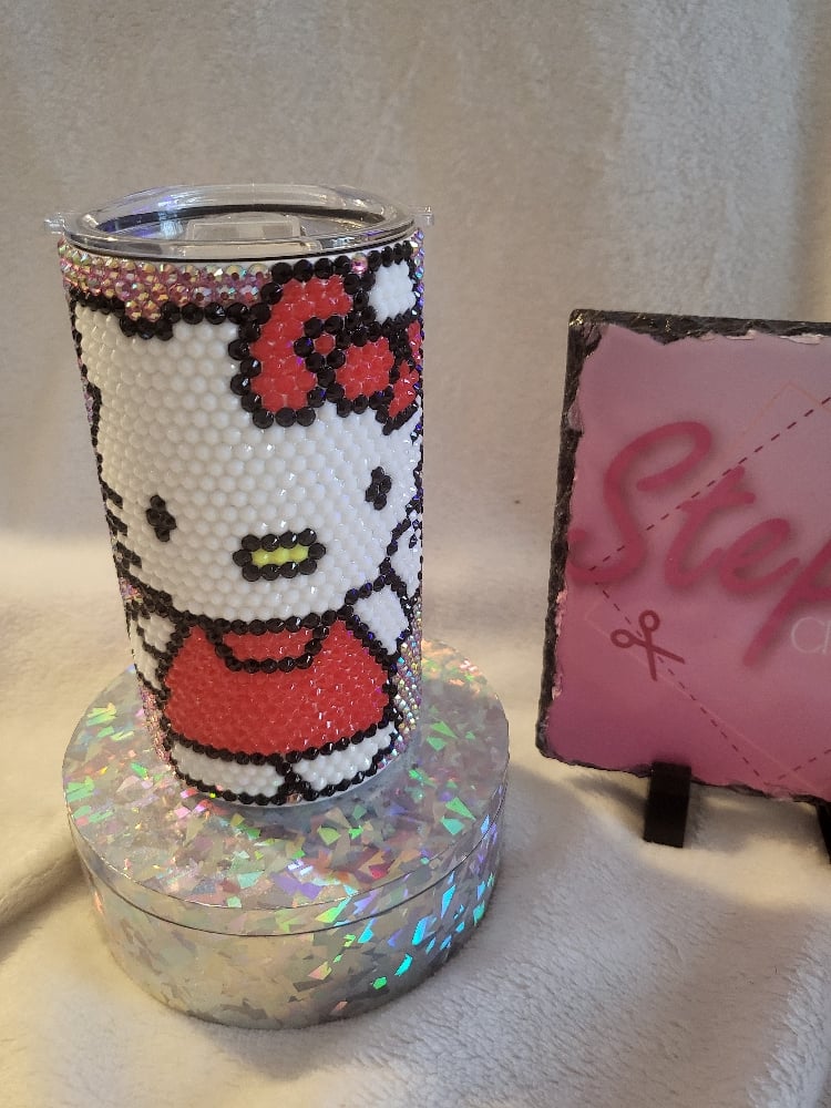 Image of hello kitty rhinestone tumbler 