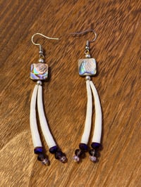 Purple Dentalium Earrings