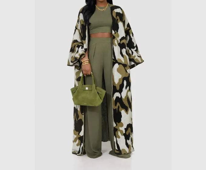 Image of Camouflage Cape Sweater 