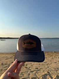 Image 3 of Leather Patch Snapback Hat