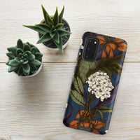 Image 9 of Art Nouveau Inspired Blue, Orange and White Boho Hippie Floral Sketch Tough case for Samsung®