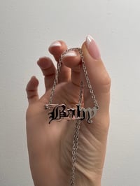 Image 3 of ‘ BABY ‘ OLD ENGLISH NECKLACE