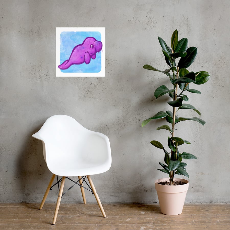 Image of Michelle Manatee Giclee Poster