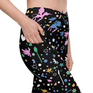 Loony Broomy Crossover leggings with pockets