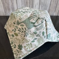 Image 4 of Quilted Soup Bowl Cozy in Green cotton copy